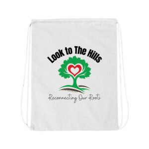 Look To The Hills Drawstring Bag